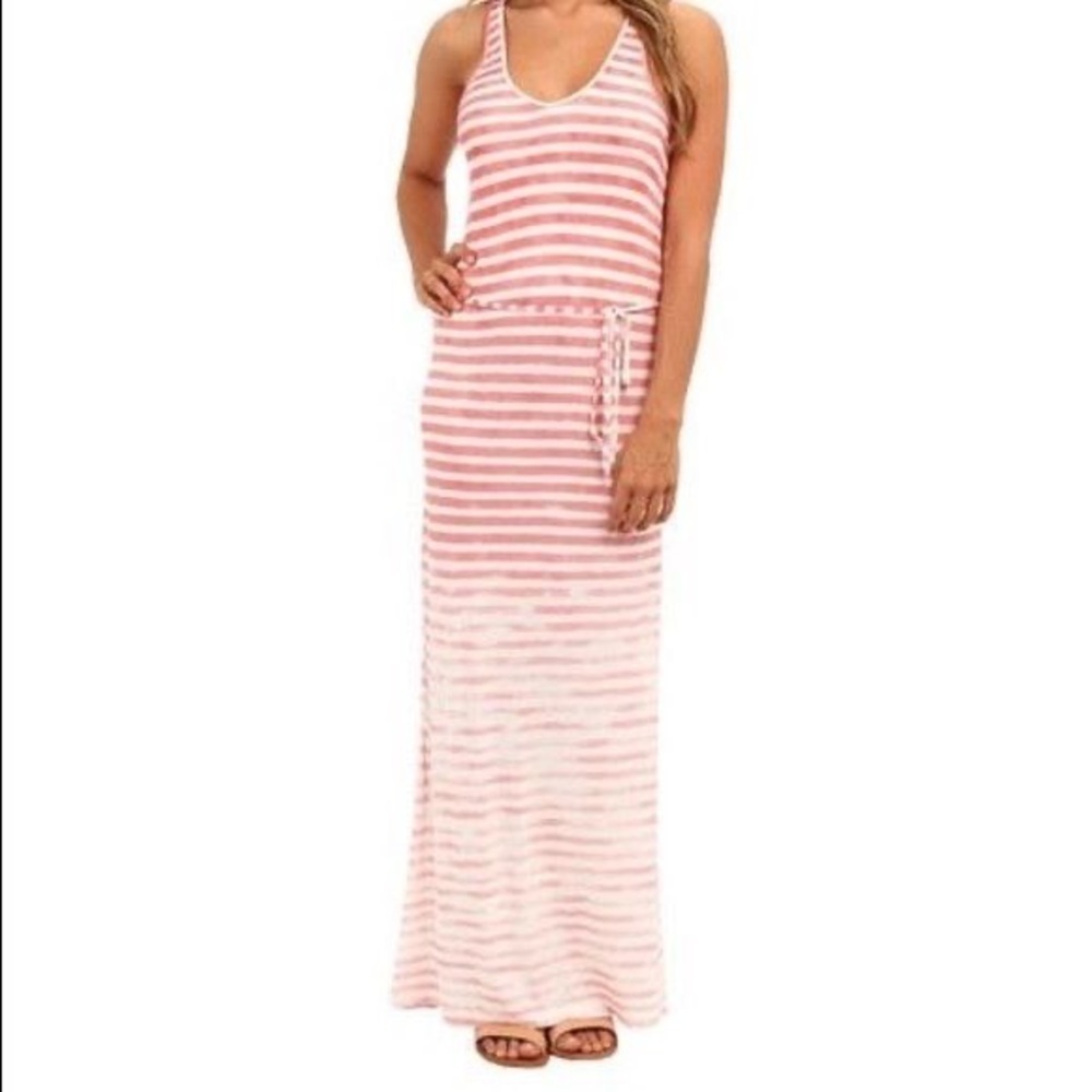 Soft Joie Pink Emilia Ombré Striped Sleeveless Maxi Dress Size Medium Summer